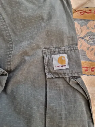 Carhartt Cargo Baggy Pantaloni 90s Verde Oliva