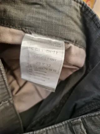 Carhartt Cargo Baggy Pantaloni 90s Verde Oliva