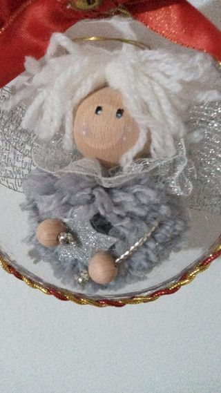 Palla decorativa natalizia angelo