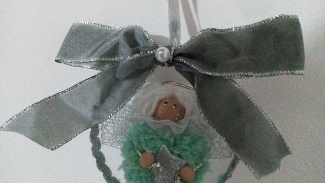 Palla decorativa natalizia angelo