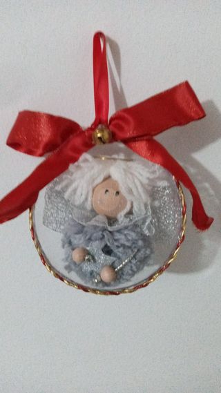 Palla decorativa natalizia angelo