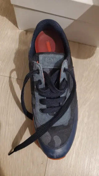 Prada Match Race Sneakers Camuflaje Azul, 38