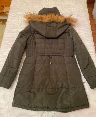 Abrigo acolchado mujer verde