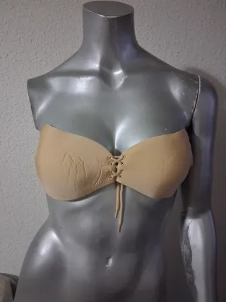 Sujetador silicona push-up beige