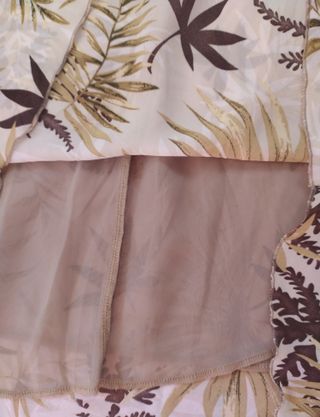 Falda estampada hojas tropicales