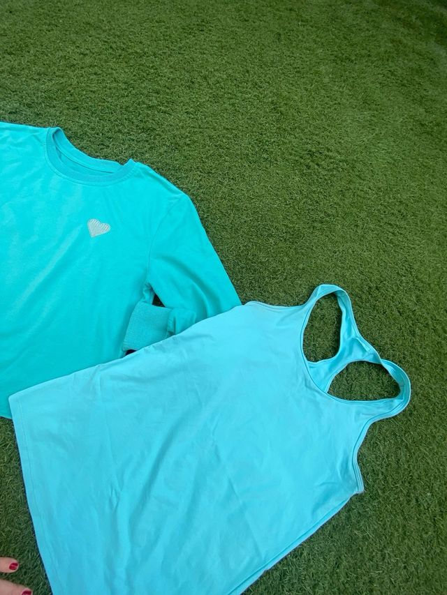 Conjunto deportivo mujer turquesa Talla S