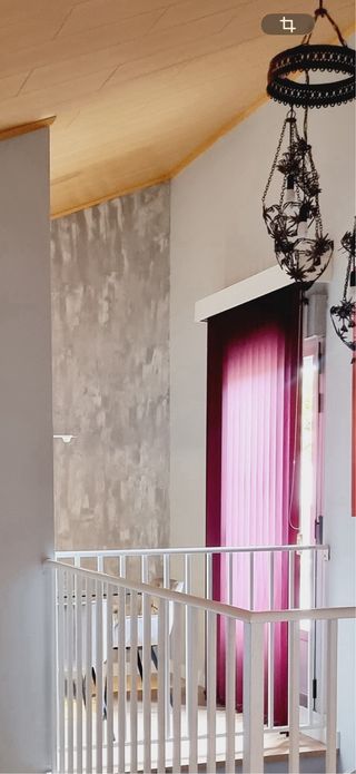 Tende in tessuto per una porta e un'altra doppia