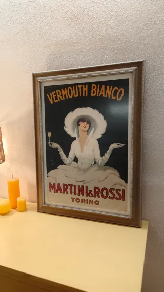 Cuadro Publicitario Martini Rossi 78x58 cm