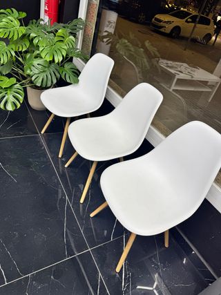 Juego de 4 Sillas Blancas Ikea