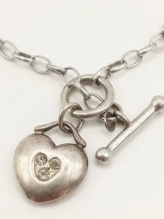 Bracciale donna Cuore Charm Argento 925 zirconi