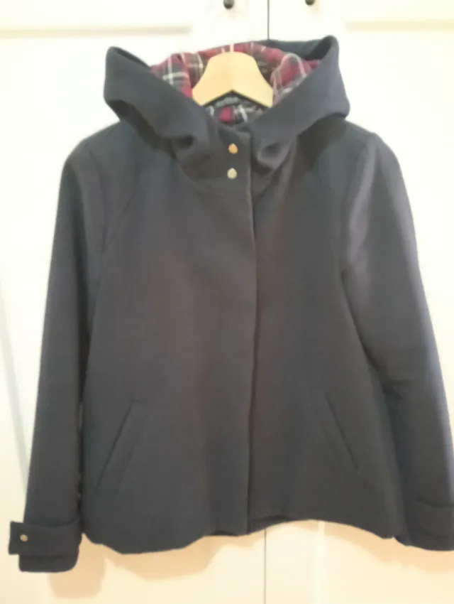 Parka Stradivarius azul mujer