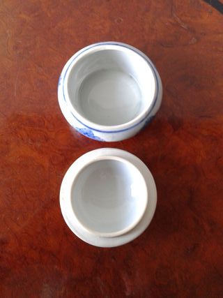 Caja porcelana China vintage paisaje