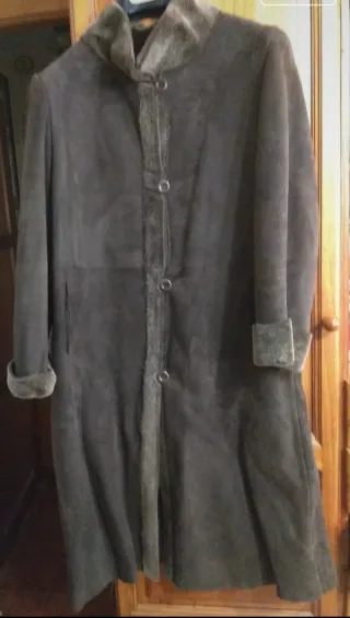 Abrigo piel vuelta forrado mouton