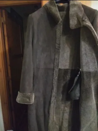 Abrigo piel vuelta forrado mouton