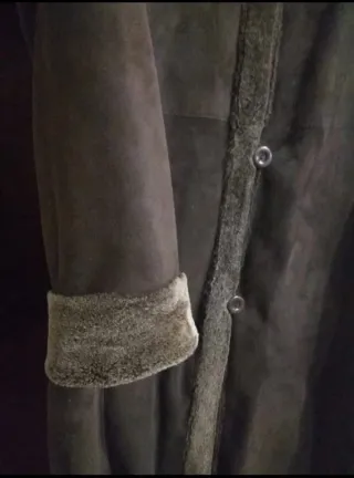 Abrigo piel vuelta forrado mouton