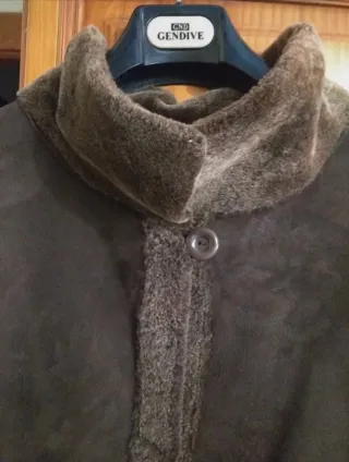 Abrigo piel vuelta forrado mouton