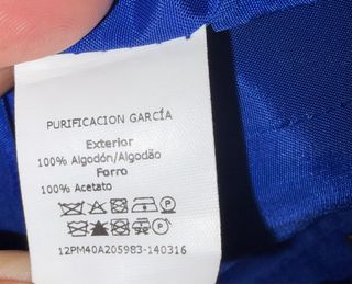 Chaqueta Purificación García Azul Talla M