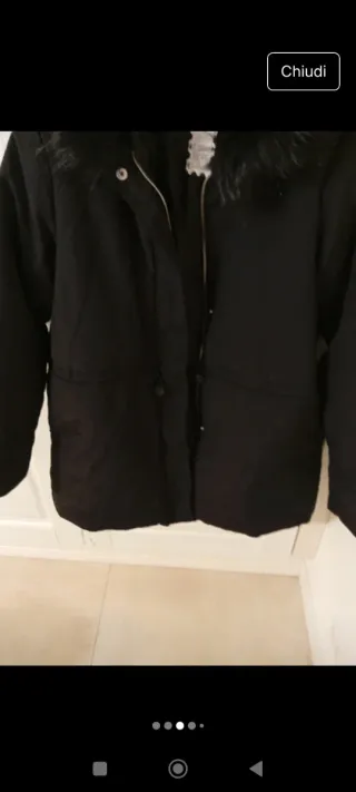 Piumino Pieces nero Nuovo con cartellino