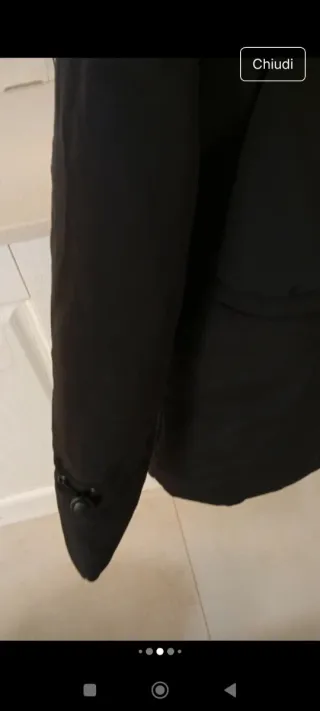 Piumino Pieces nero Nuovo con cartellino