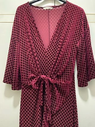 Vestido Terciopelo burdeos
