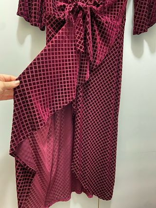 Vestido Terciopelo burdeos