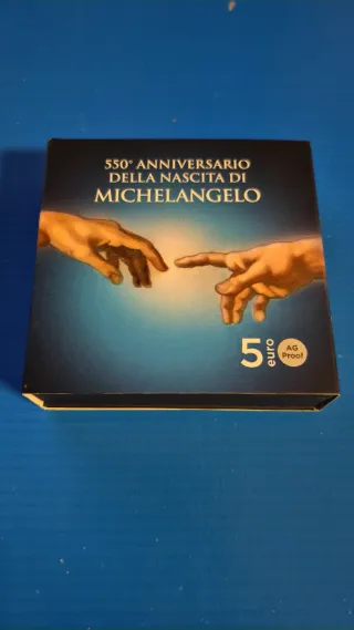 5 Euro Michelangelo 550° Anniversario in argento