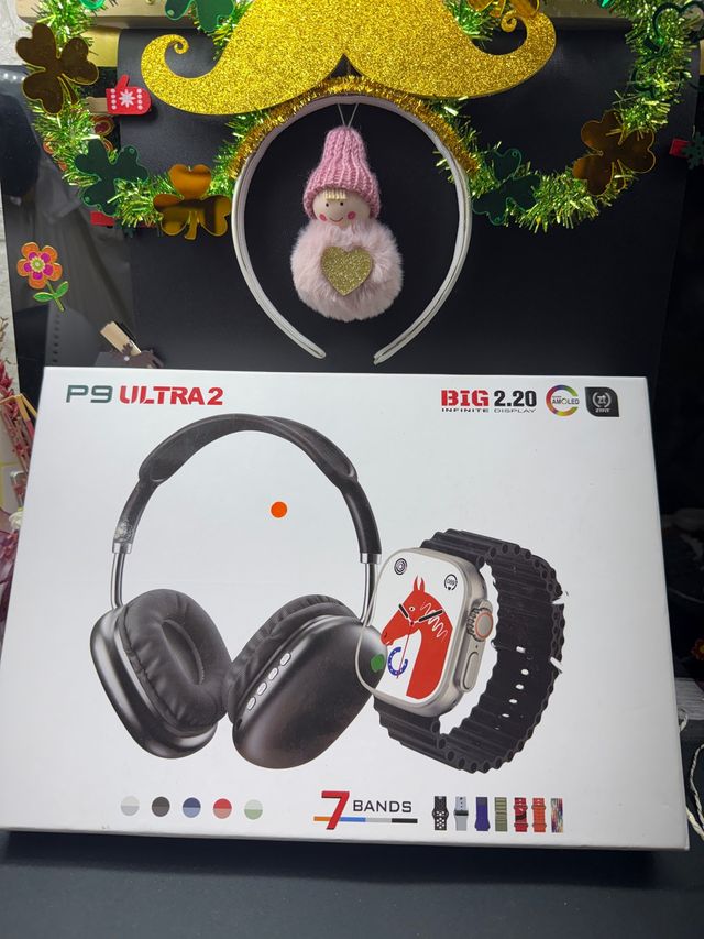 Cascos y Reloj Inteligente P9 Ultra 2