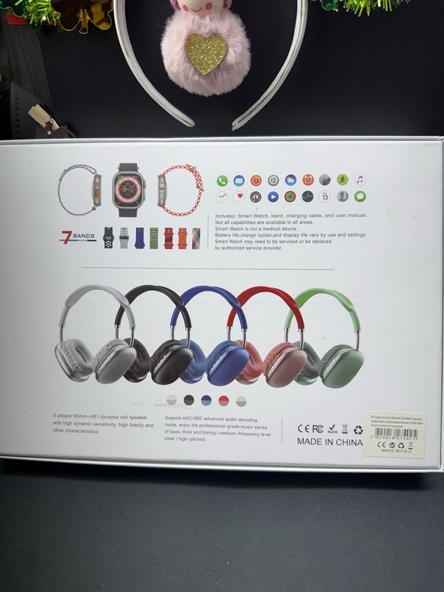 Cascos y Reloj Inteligente P9 Ultra 2