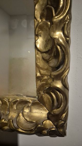 Espejo Antiguo Madera Pan de Oro