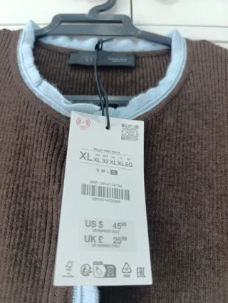 Jersey Zara punto contraste Talla XL