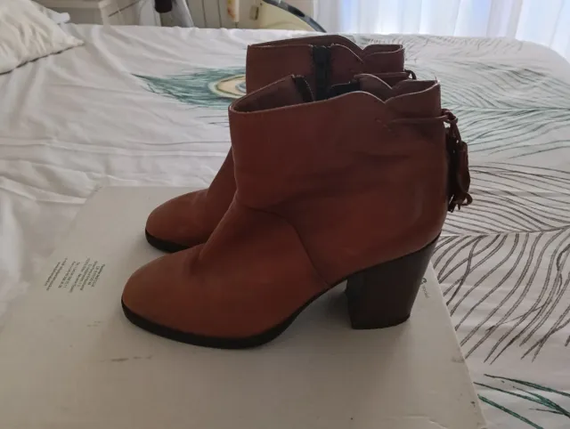 Botines de piel Fosco marrones