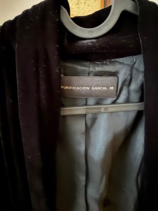 chaqueta Terciopelo Negro Mujer purificacion Garcp