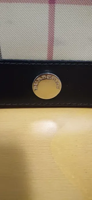 Bolso Burberry Beige y Negro de LONA. Autentico