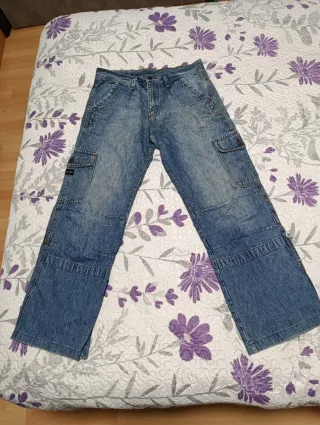 Pepe Pardo Pantalón Tejano Cargo Azul