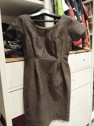 Abito elegante vintage marrone/oro