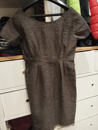 Abito elegante vintage marrone/oro