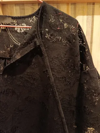 Blusa Bimba y Lola Negra Encaje