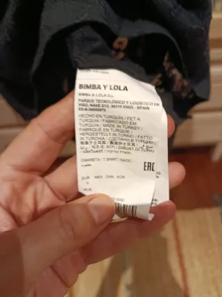 Blusa Bimba y Lola Negra Encaje