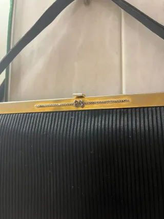 Bolso Loewe Terciopelo y Raso Negro vintage.