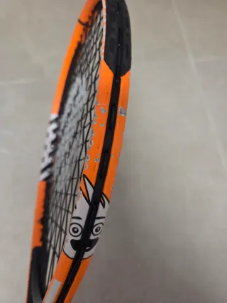Raqueta de tenis con funda