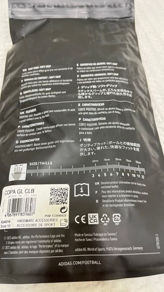 Guantes Portero Fútbol Adidas Copa Gl Talla 12