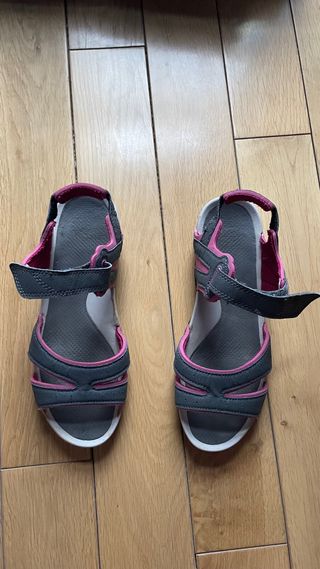Sandalias Quechua Mujer Trekking Gris/Rosa