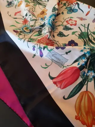 Foulard Gucci Doppio Originale Floreale
