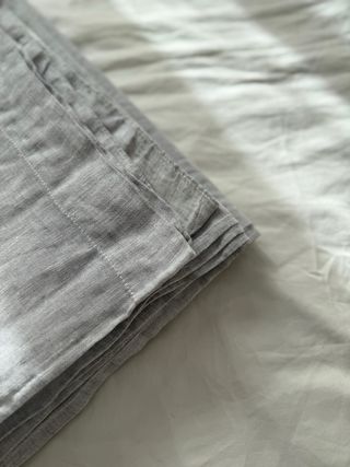 Tende in lino di colore grigio