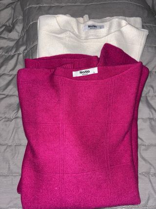2 jerseys NoNo talla única blanco y fucsia