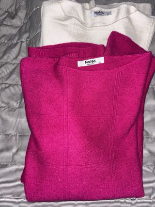 2 jerseys NoNo talla única blanco y fucsia