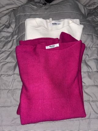 2 jerseys NoNo talla única blanco y fucsia
