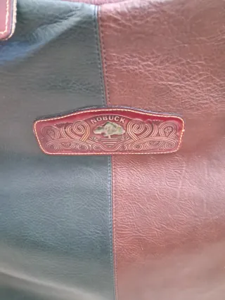 Juego Maletas Vintage Piel Nobuck Marrón/Verde