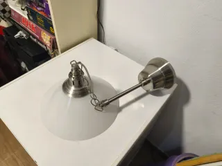 Lámpara de techo colgante metal y cristal