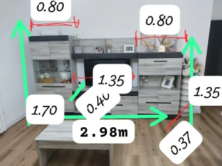 Muebles de salón completos más mesas y sillas